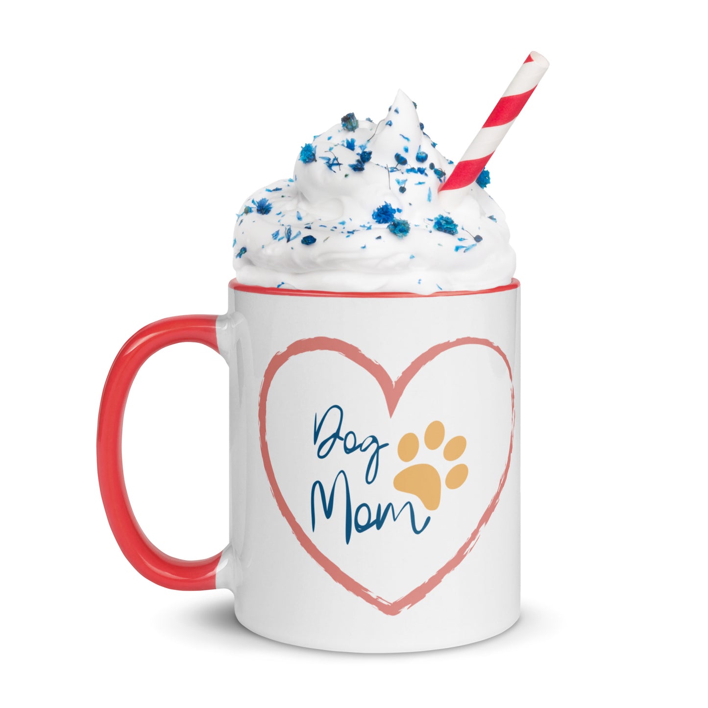 Dog Mom - White Mug w/ Color