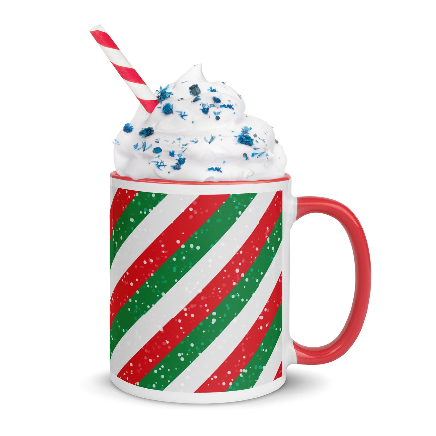 Holiday Stripe - White Mug w/ Color