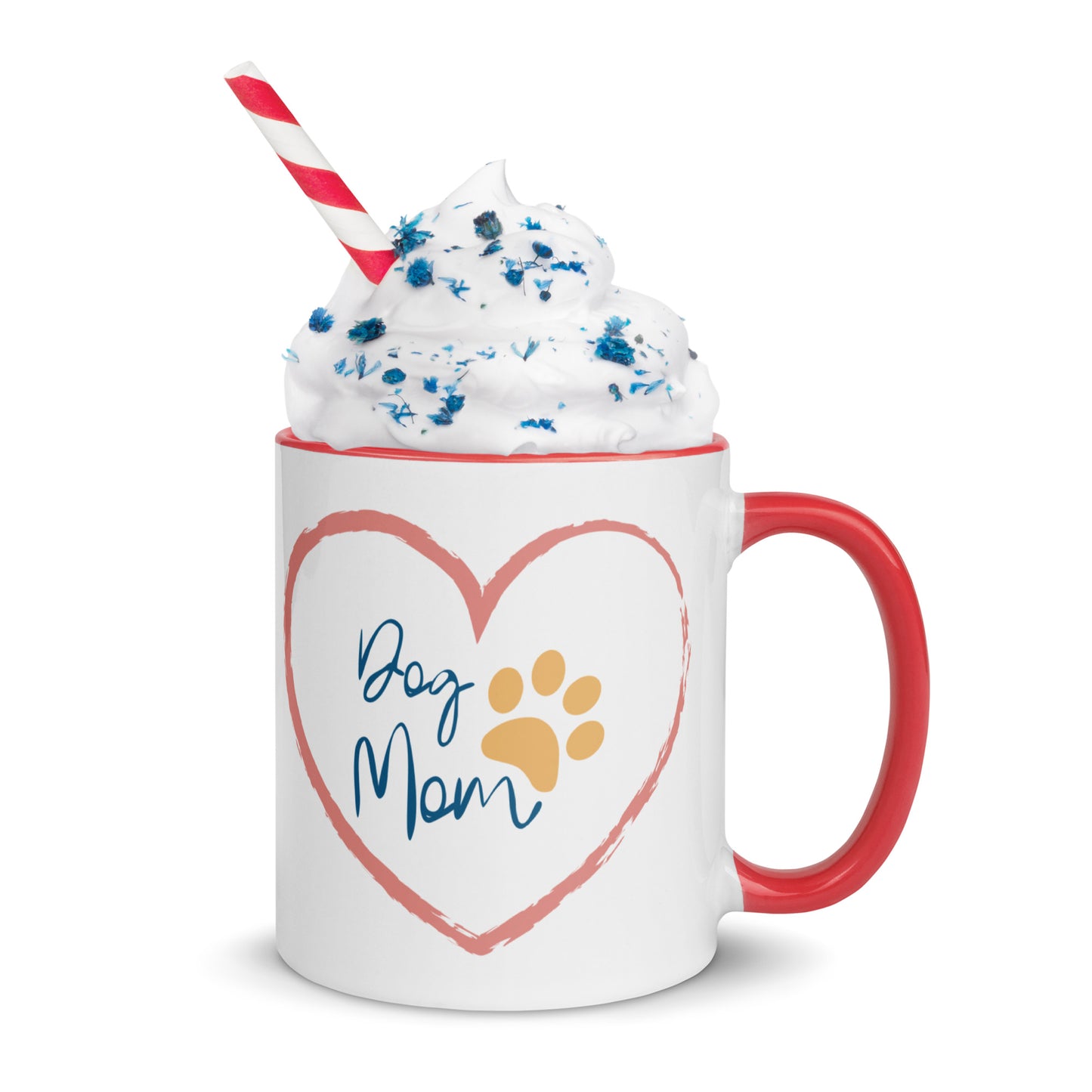Dog Mom - White Mug w/ Color