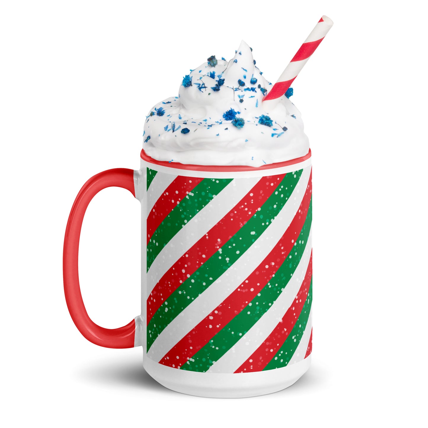 Holiday Stripe - White Mug w/ Color