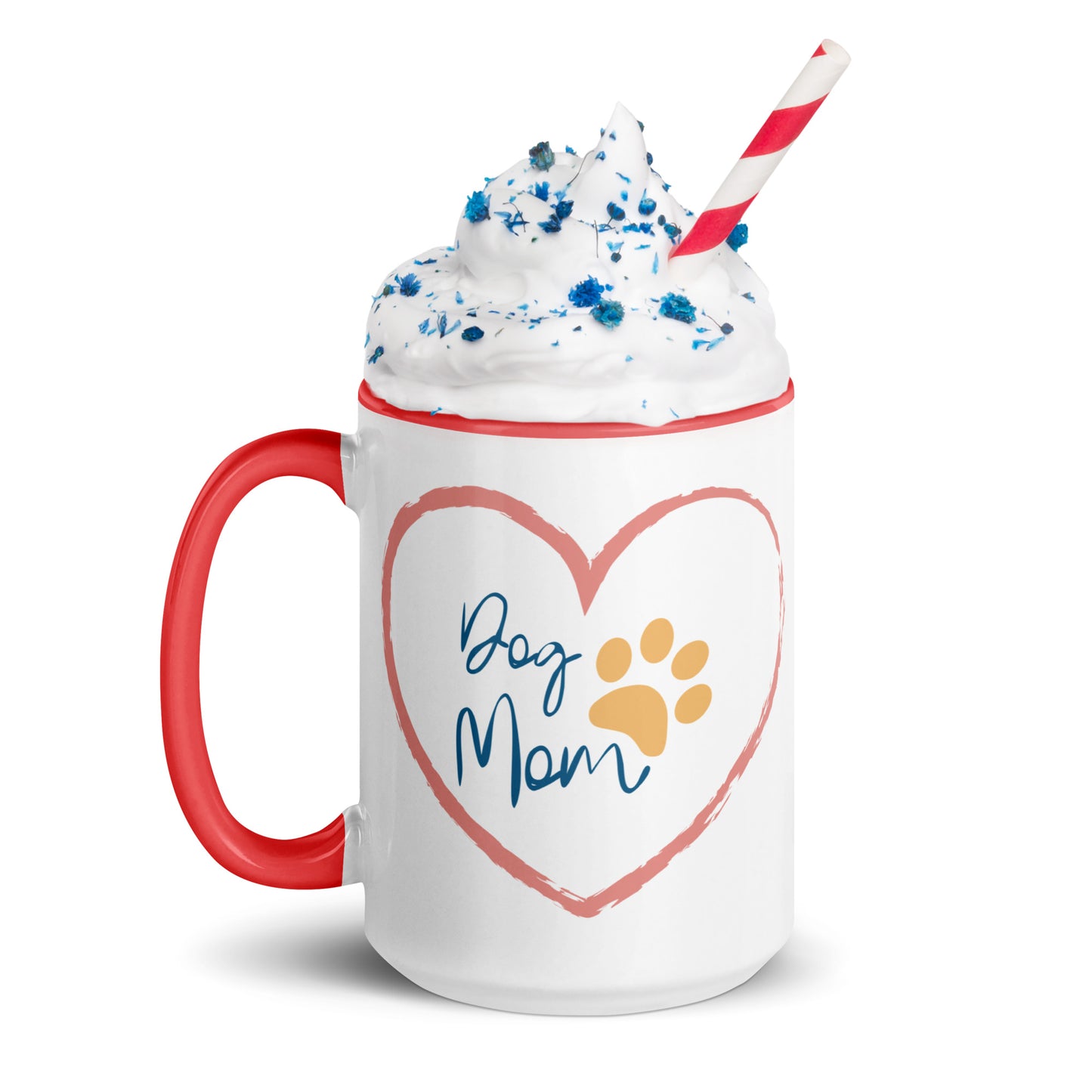 Dog Mom - White Mug w/ Color