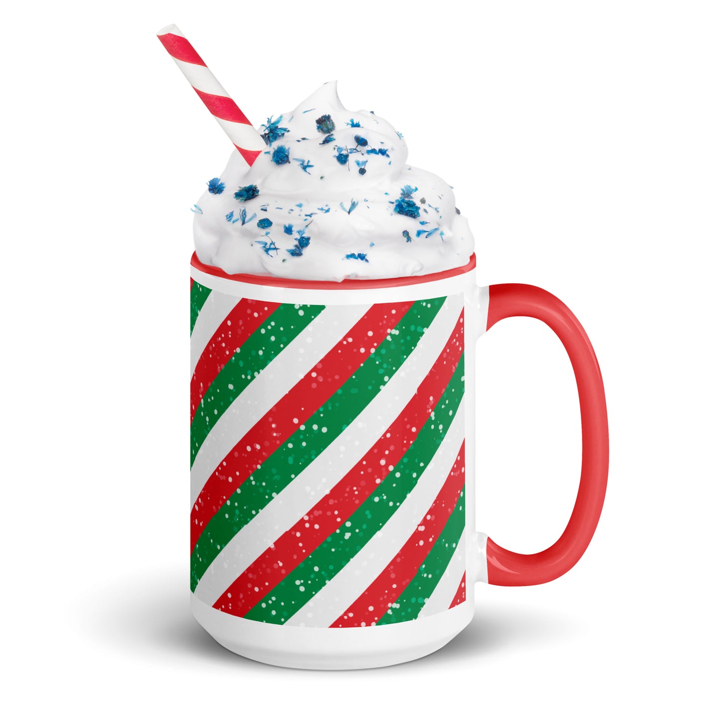 Holiday Stripe - White Mug w/ Color