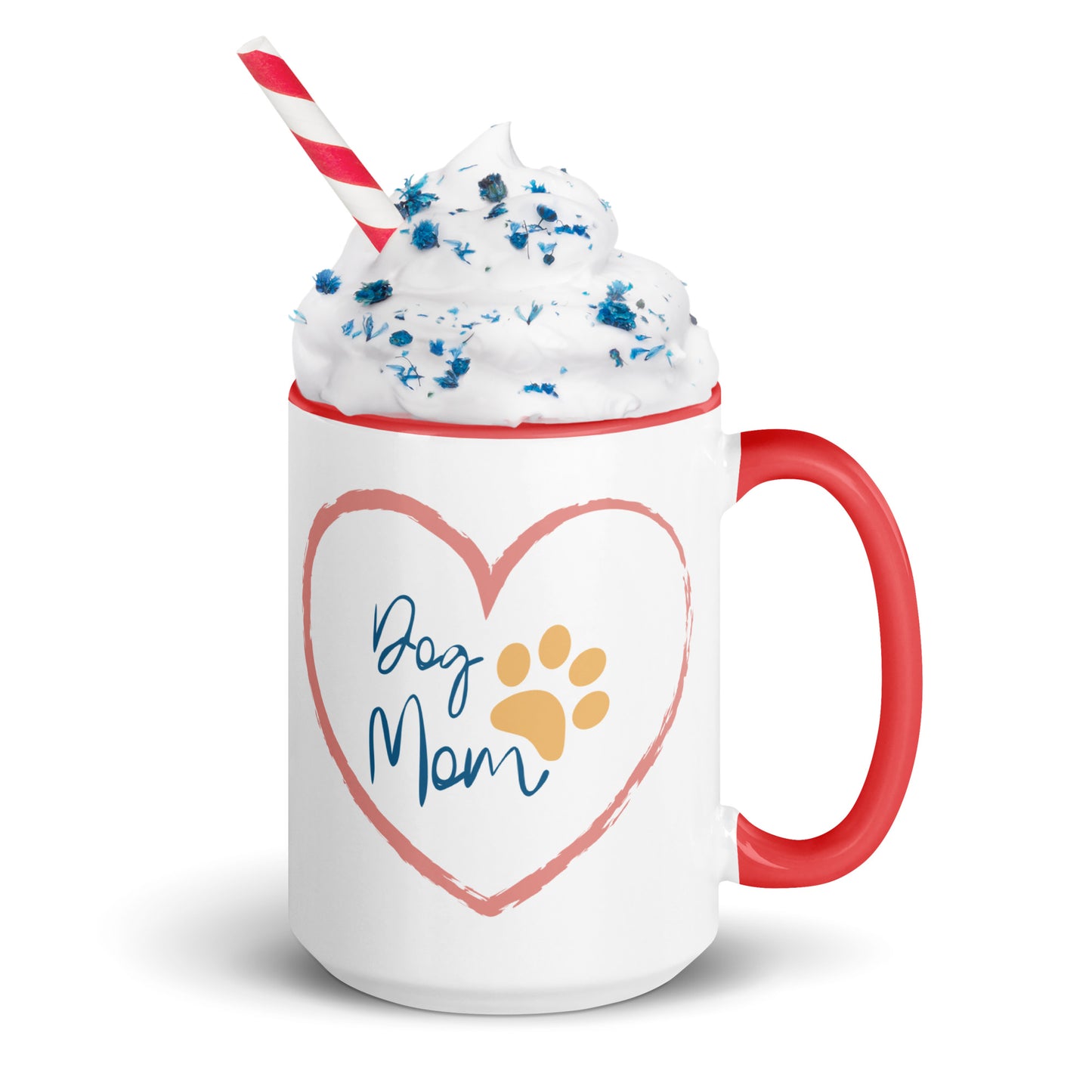 Dog Mom - White Mug w/ Color