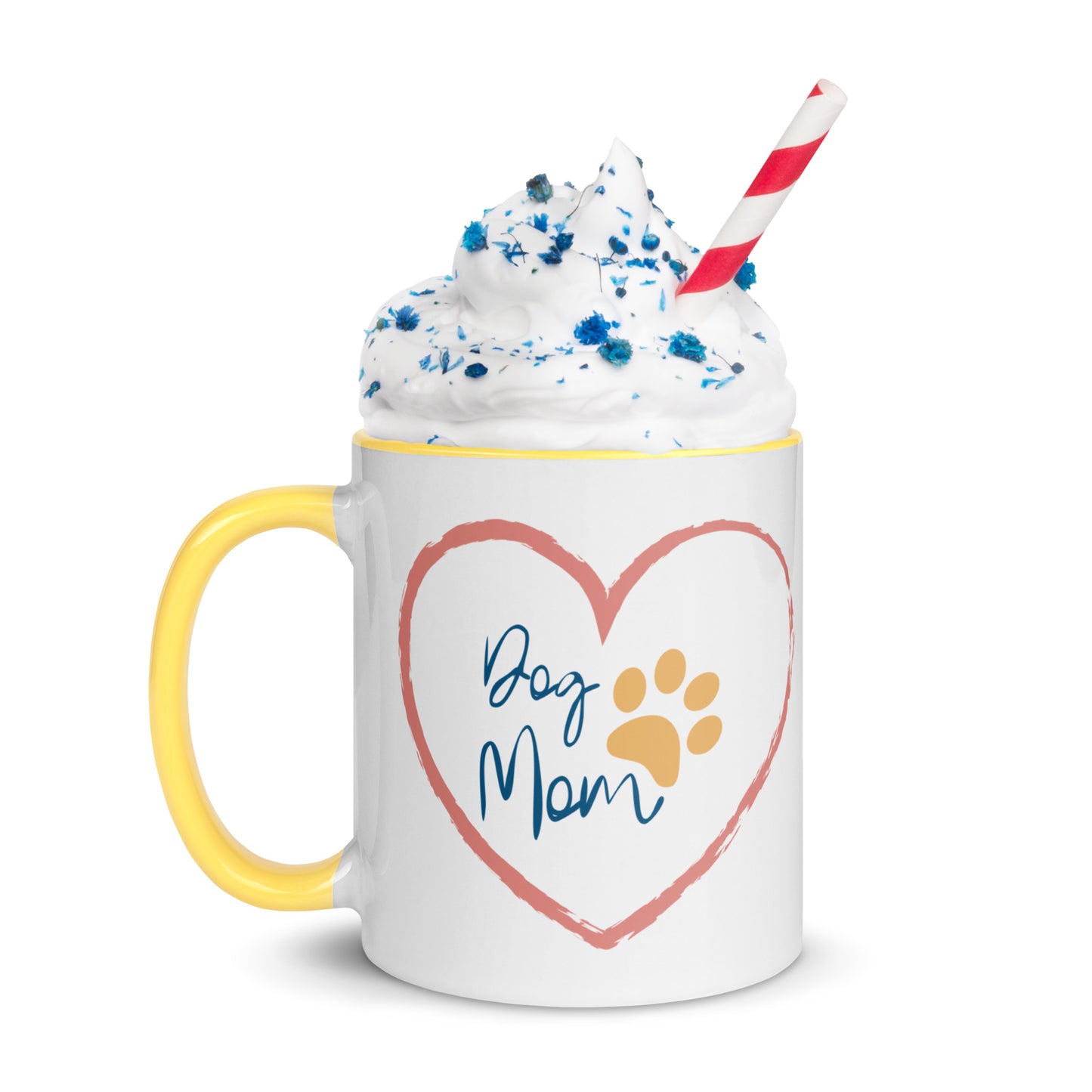 Dog Mom - White Mug w/ Color