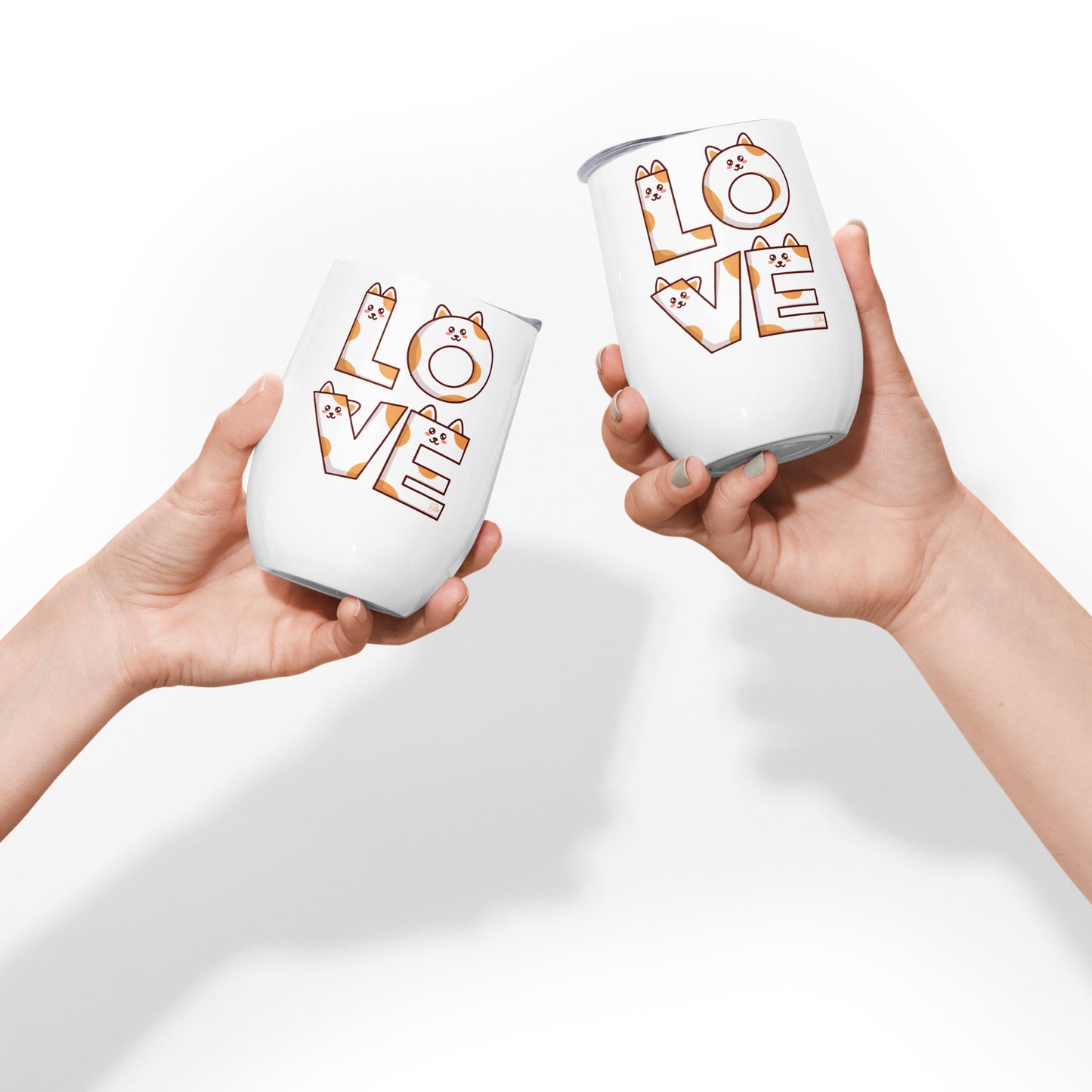Cat Love - Wine tumbler