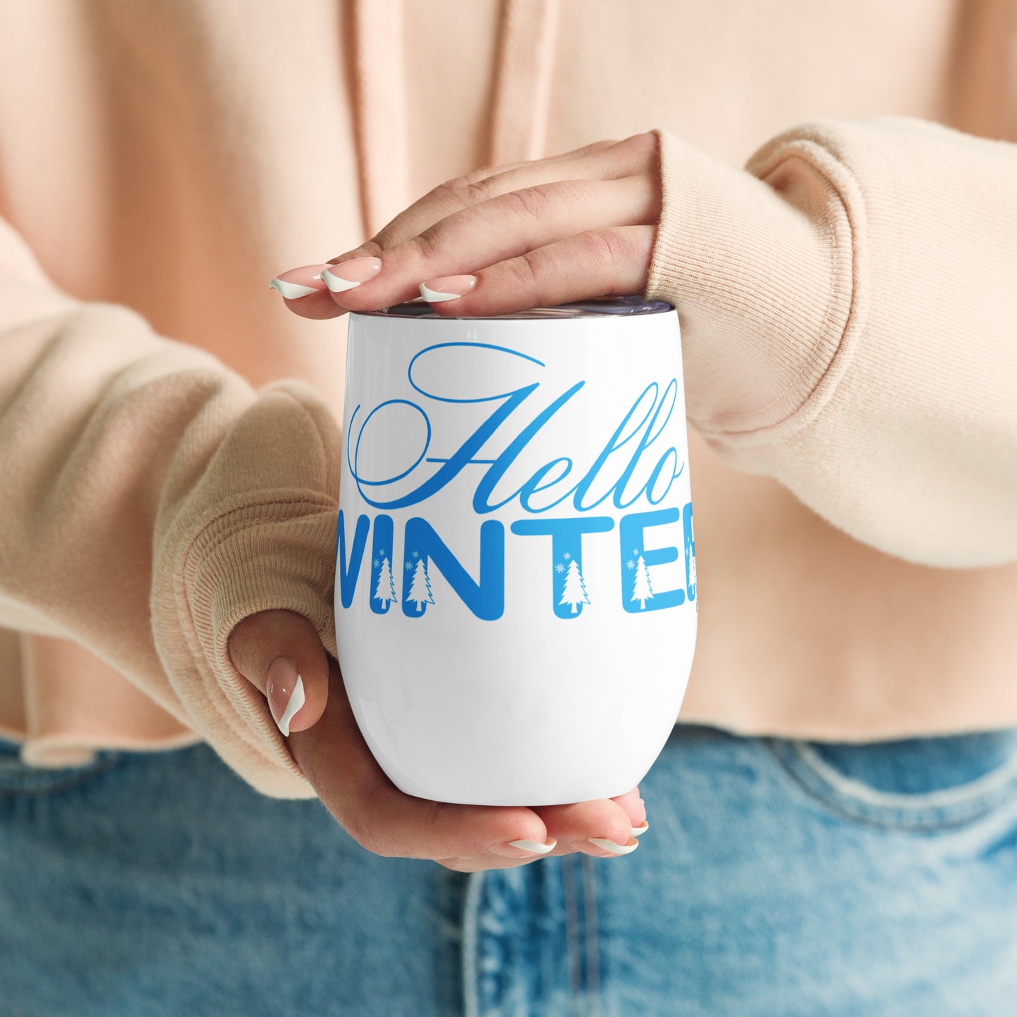 Hello Winter - Wine tumbler