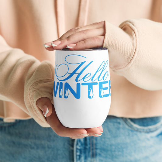 Hello Winter - Wine tumbler
