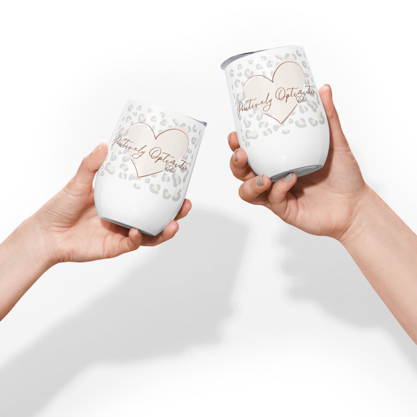 Positively Optimistic (Leopard) - Wine tumbler