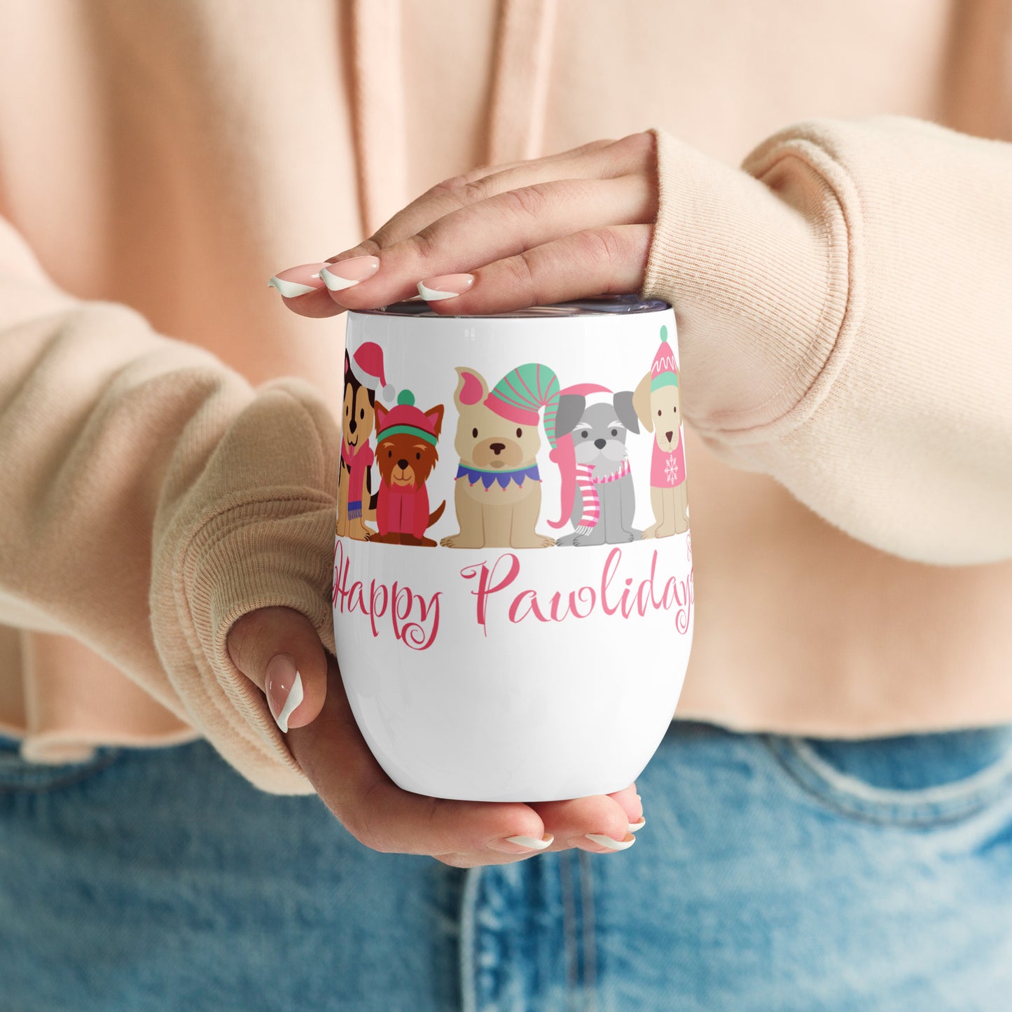Dog Holiday - Wine tumbler