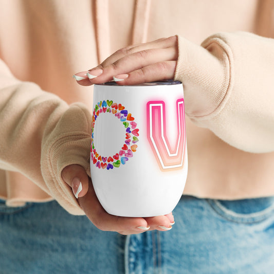 Rainbow Love - Wine Tumbler