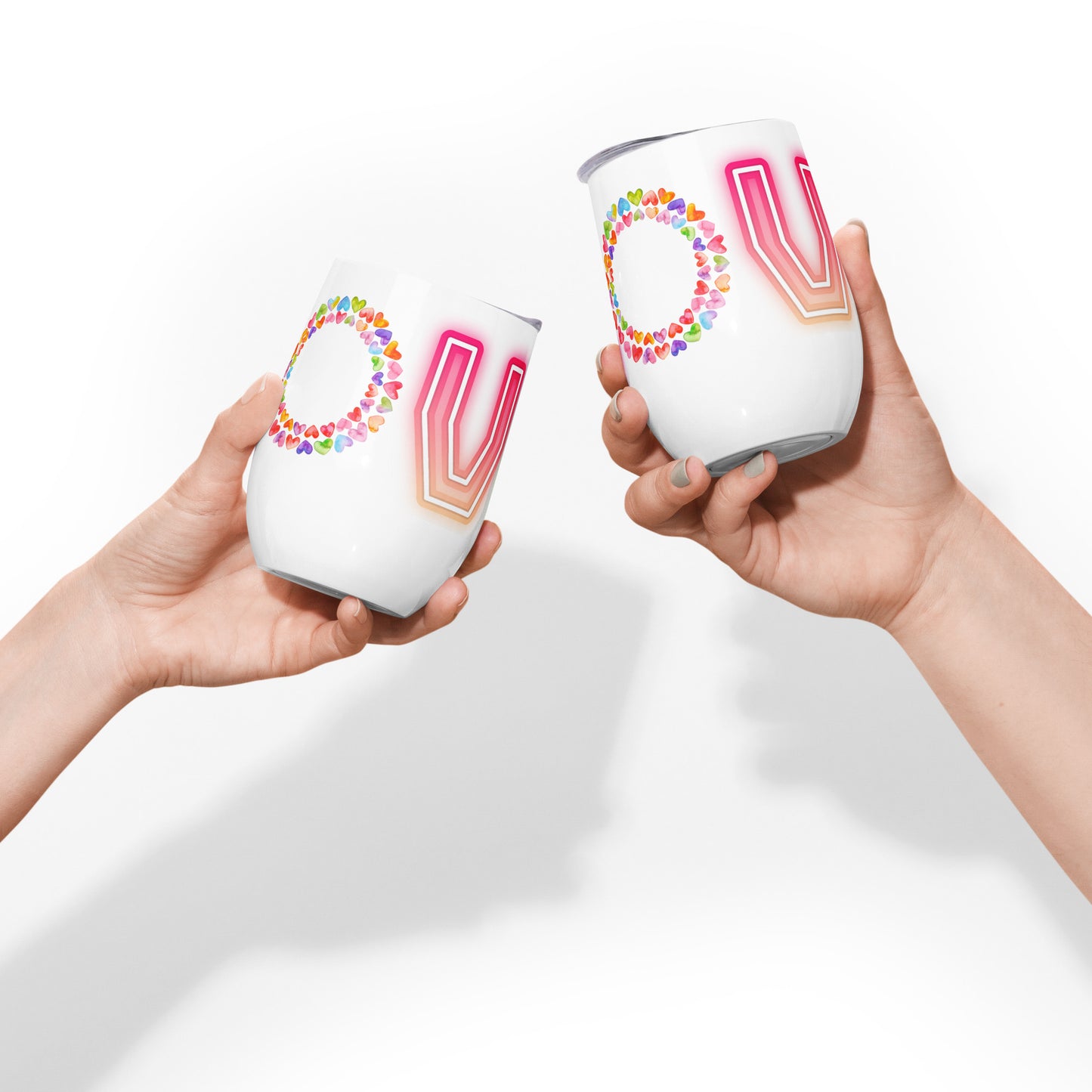 Rainbow Love - Wine Tumbler