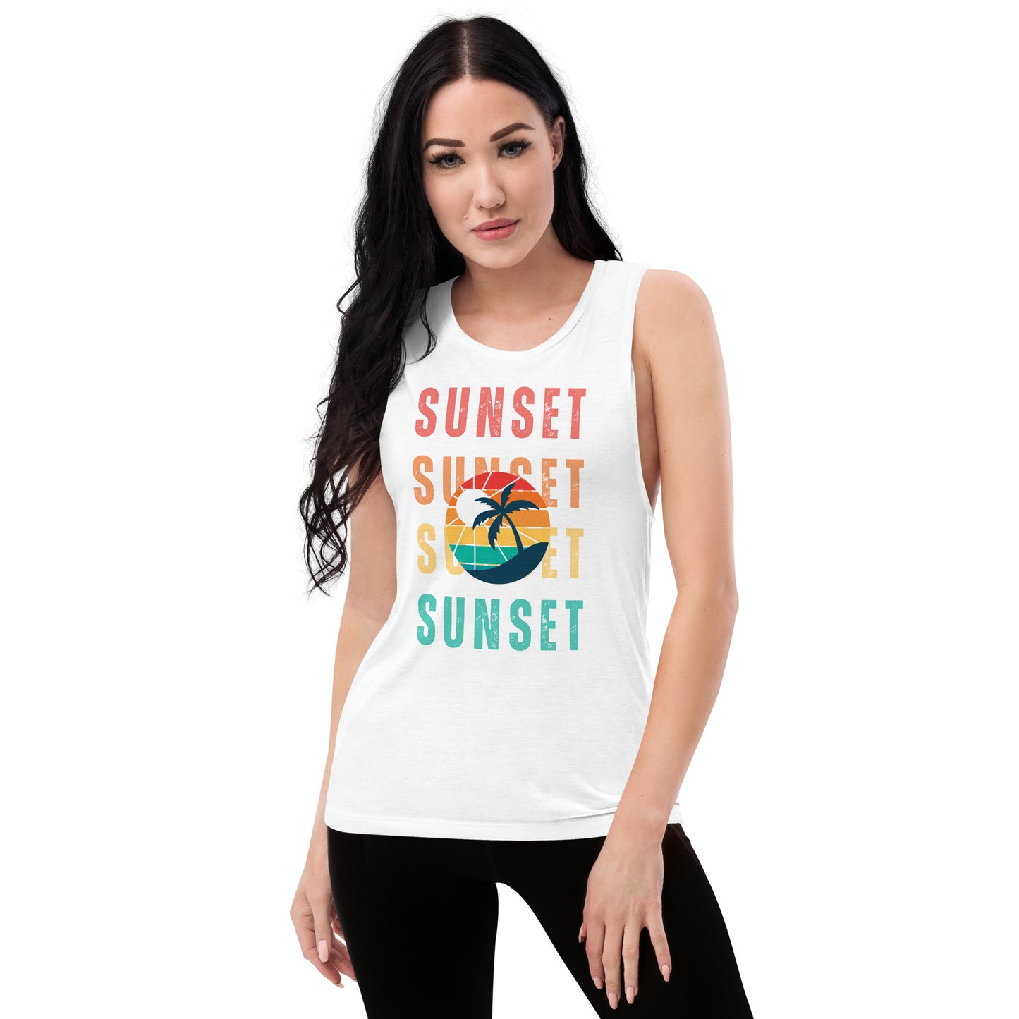 Sunset - Ladies Muscle Tank